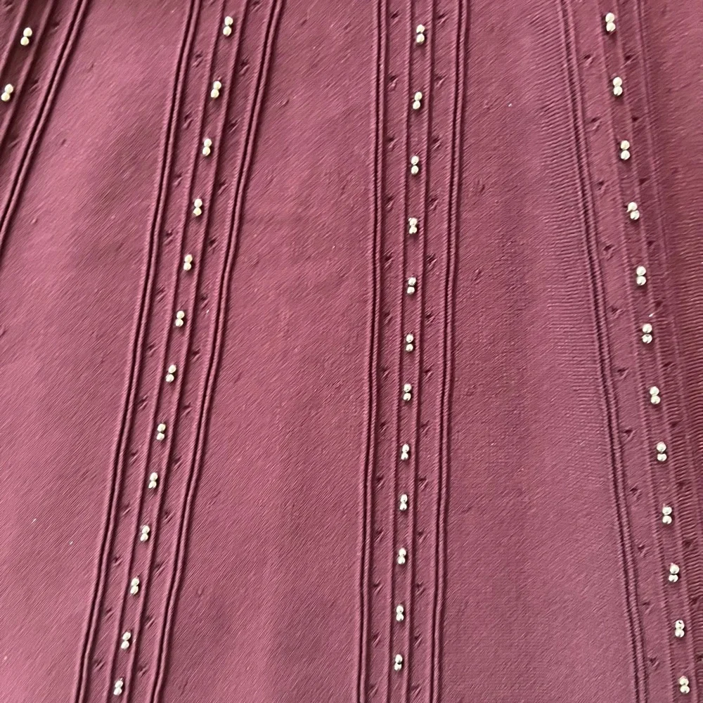 ✨sold✨ sandro • montaigne bordeaux bead embellished stud fit flare studded dress - Picture 9 of 12